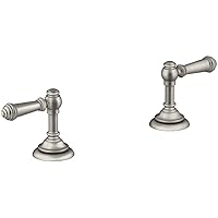 KOHLER K-98068-4-BN Artifacts Bathroom sink lever handles, Less Spout, Vibrant Brushed Nickel