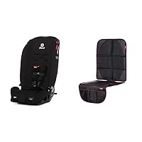 Diono Radian 3R, 3-in-1 Convertible Car Seat, Rear Facing & Forward Facing, 10 Years 1 Car Seat, Slim Fit 3 Across, Jet Black and Diono Ultra Mat Complete Back Seat Upholstery Protection