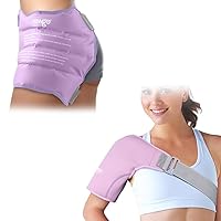 NEWGO Bundle of Hip Ice Pack and Shoulder Ice Wrap Purple