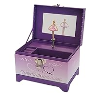 Ballerina Music Box (3 Hearts: 4.3 x 4 x 5.75 inches)