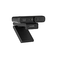 CISCO DESIGNED Cisco Desk Camera 1080p in Carbon Black with up to 1080p Full HD Video, Dual Microphones, Low-Light Performance, 1-Year Limited Hardware Warranty (CD-DSKCAMD-C-US)