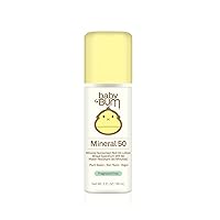 Baby Bum Mineral SPF 50 Roll-On Sunscreen | Vegan and Hawaii 104 Reef Act Compliant (Octinoxate & Oxybenzone Free) Broad Spectrum Moisturizing UVA/UVB Easy Roller Ball Sunscreen Lotion