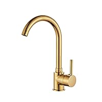 Kitchen Sink Faucet High Arch Kitchen Faucets Contemporary Single Handle Brass Commercial Kitchen Faucet with Hot and Cold Water,Basin Mixer,Basin Faucet,Crane Faucet