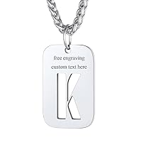 FindChic Letter K Necklace Chain for Boys Initial Jewelry