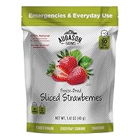 Augason Farms Freeze-Dried Sliced Strawberries Resealable Pouch 1.41 oz.