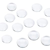 200pcs Glass Dome Cabochons Clear Half Round Flatback Cabochon Dome Tiles 18mm/0.71 inch for Photo Pendant Crafts Jewelry Making
