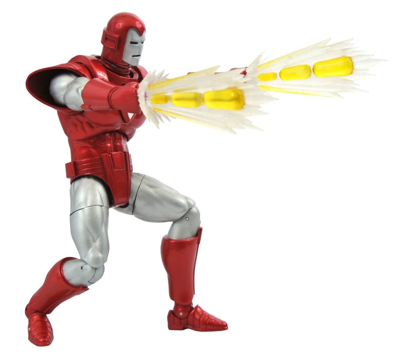 DIAMOND SELECT TOYS Marvel Select: Silver Centurion Iron Man Action Figure, Multicolor