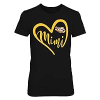 FanPrint LSU Tigers T-Shirt - Heart Grandma - Mimi