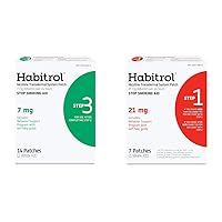 Habitrol Nicotine Patches Step 3 (7 mg) 14 Patches & Step 1 (21 mg) 7 Patches Smoking Cessation Bundle