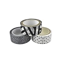 Homeford Arts & Craft Design and Glitter Tape, 3-Piece (Black)