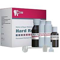 ImplantDent: Hard Denture Reline Kit - Long-Lasting Silicone Material for Denture Renewal - Odorless & Tasteless for Comfortable Oral Health and Dental Care - Supports 20 Full Dentures