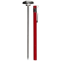 Rubbermaid Commercial Products Instant Read Thermometer, Red, Pocket Size for Meat/Food Cooking and Grilling/Oven