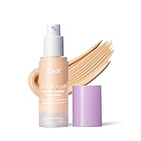 JOAH Crystal Glow Peptide-Infused Foundation, 2-in-1 Multitasking Korean Makeup with Blurring Face Primer, Luminizer, Hydration & Skin Defense for a Flawless Finish, 1.01 Oz, Fair Neutral