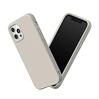 RhinoShield Case Compatible with [iPhone 12/12 Pro] | SolidSuit - Shock Absorbent Slim Design Protective Cover with Premium Matte Finish 3.5M / 11ft Drop Protection - Shell Beige