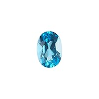 0.37 Cts of 5x4 mm Oval AAA Loose Swiss Blue Topaz (1 pcs) Gemstone