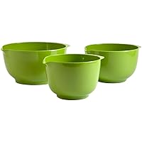 Hutzler, set of 3 melamine mixing bowl set, 2 liter, 3 liter, and 4 liter, Green