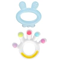 Haakaa Palm Teether&Silicone Baby Teether Set-Soft Silicone Baby Soothing Teether Pacifier-Cold Teething Relief