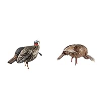 HDR Jake Turkey Decoy | Rugged Durable Realistic Lifelike Quarter-Strut Body Standing Hunting Decoy with 2 Removable Heads, Mounting Stake & Carry Bag