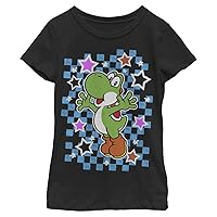 Nintendo Girl's Check It Out T-Shirt, Black, X-Large