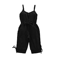 Infant Girls' Jumpsuit Strip Knitted Sling Crawler Summer Package Farting Clothes Crawling Summer Rompers