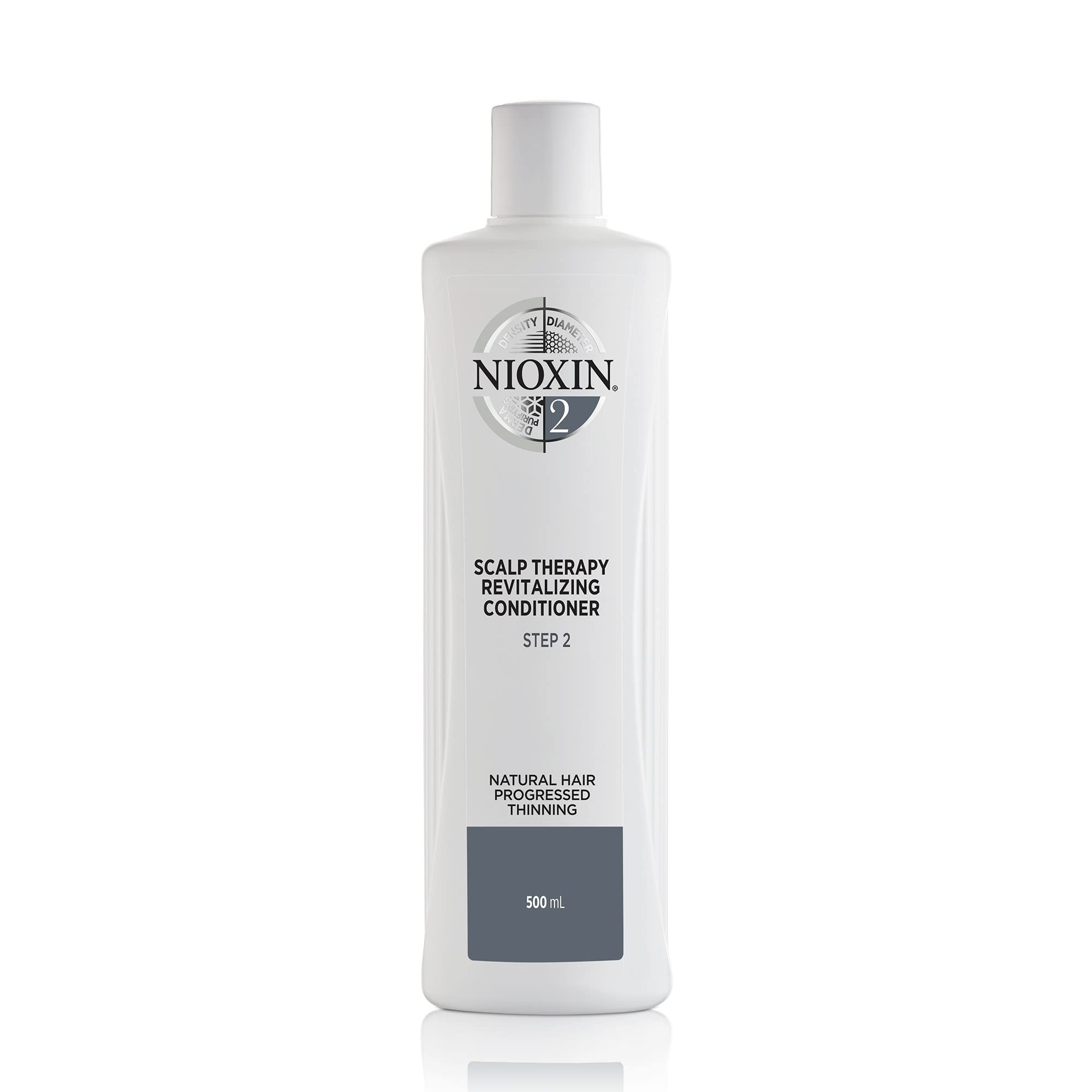 Nioxin System 2, Therapy Conditioner With Peppermint Oil, Treats Sensitive Scalp & Provides Moisture, For Natural Hair with Progressed Thinning, Various Sizes
