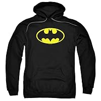 Popfunk Classic Batman Classic Logo Pull-Over Hoodie Sweatshirt & Stickers