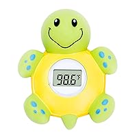 Cushore Baby Bath Thermometer with Automatic Water Induction Switch, Baby Bath Float and Play Toy for Infant, Smart Accurate Bathroom Safety Temperature Thermometer ℃/℉(Cute Turtle)