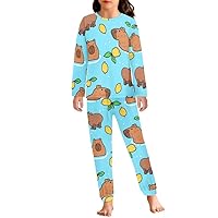 Axolotl Girl's Long Sleeve Pajama Set, Kids Pants Joggers Clothing Sport Leisure, Holiday Boys Cozy Sleepwear