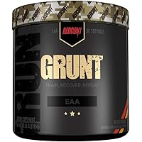 REDCON1 Grunt EAAs, Blood Orange - Sugar Free, Keto Friendly Essential Amino Acids - Post Workout Powder Containing 9 Amino Acids to Help Train, Recover, Repeat (30 Servings)