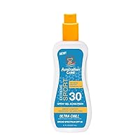Australian Gold Extreme Sport Spray Gel Sunscreen SPF 30, 8 Ounce | Broad Spectrum | Sweat & Water Resistant | Non-Greasy | Oxybenzone Free | Cruelty Free
