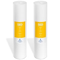 Express Water – 2 Pack Sediment Replacement Filter – Whole House Replacement Water Filter – SED High Capacity Water Filter – 5 Micron Water Filter – 4.5” x 20” inch…