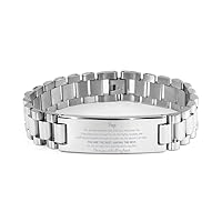 Pop Gift. Pop, I love you with all my heart, Ladder Stainless Steel Bracelet. Thank You Gifts for Pop. Best Gift for Fathers Day, Mothers Day