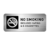 SUQ I OME No Smoking Sign Metal for School Indoor Outdoor Business and Home Use, Material ACM,Size: 7x3 inch