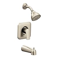 Moen T2813BN Rizon Posi-Temp Tub/Shower Trim without Valve 2.5 GPM Flow Rate, Brushed Nickel