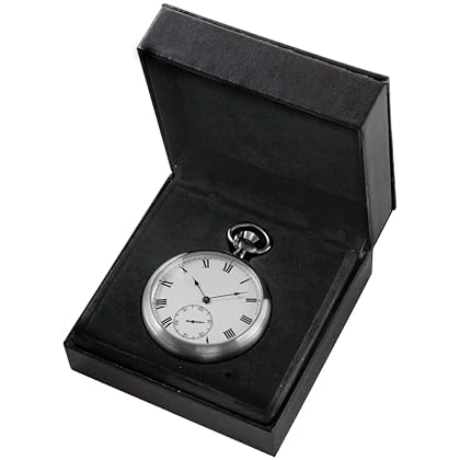 Alwesam Resistance Full Steel Pocket Watch Mechanical Hand Wind Antique Clock Honed Stainless Original with Chain & Box