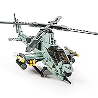 SEMKY Military Series AH-1Z Helicopter Little Birds Air Force Building Block Set (597 Pieces) -Building and Military Toys Gifts for Kid and Adult