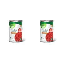 Amazon Fresh, Crushed Tomatoes in Purée, 15 Oz (Previously Happy Belly, Packaging May Vary) (Pack of 2)