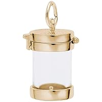 Rembrandt Charms Empty Container Charm, 10K Yellow Gold