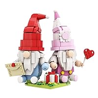 Valentines Day Gnomes Decor Building Blocks Toys Set,Scandinavian Swedish Tomte Elf,Valentine's Day Gifts for Girlfriend Wife
