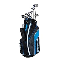 Golf Men's Strata Ultimate Complete Golf Set (16-Piece, Left Hand, Steel) Blue,16 Count(Pack of 1)