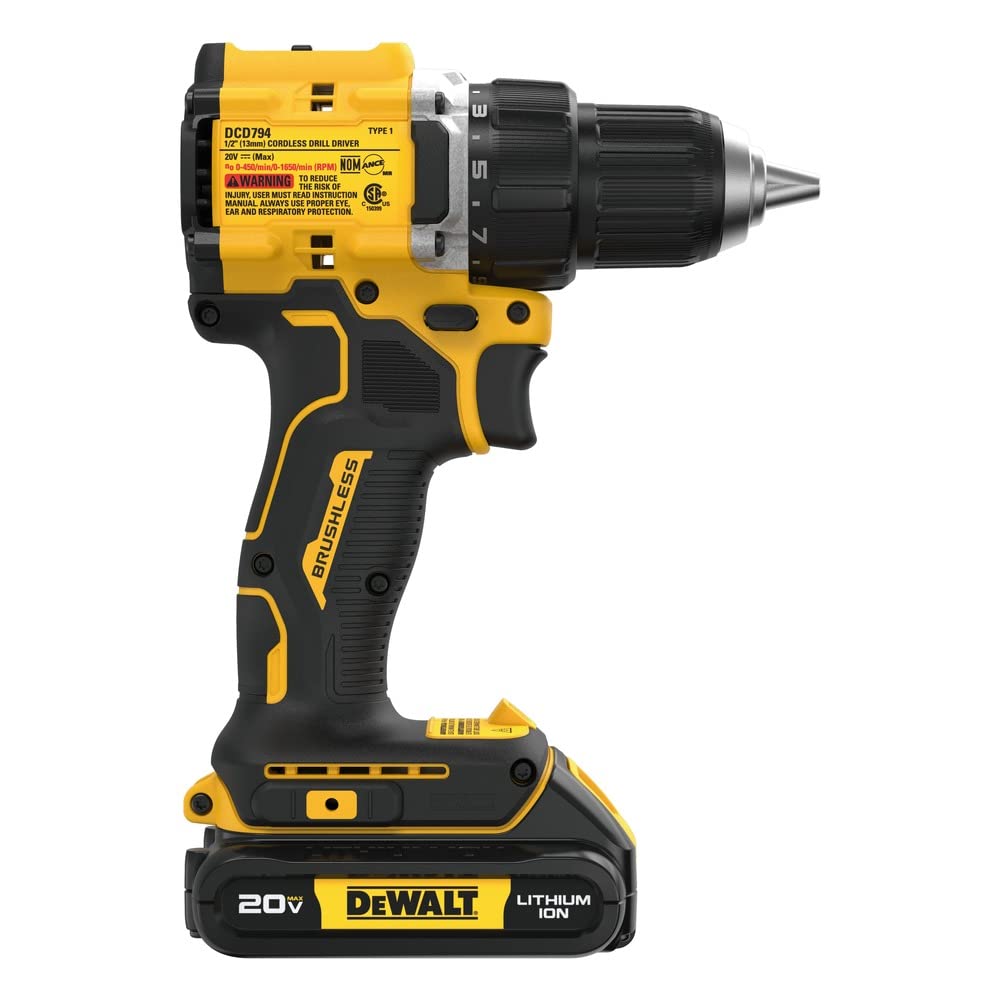 Dewalt DCD794B 20V MAX ATOMIC COMPACT SERIES Brushless Lithium-Ion 1/2 in. Cordless Drill Driver (Tool Only)