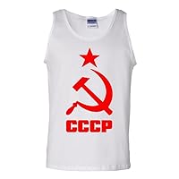 CCCP Soviet Union Russia USSR Hammer Sickle Adult Tank Top