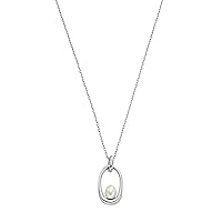 Skagen Women's Agnethe Shell Pearl and Silver-Tone Stainless Steel Pendant Necklace (Model: SKJ1796040)