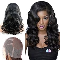 Top 7A Brazilian Virgin Human Hair Full Lace Wigs for Black Women Body Wave Handmade Human Hair Wigs (24inch, #2 Darkest Brown)