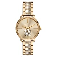 Michael Kors PORTIA MK4602 Women's Quartz 3-Hand Watch with Strap, gold, One Size, MK4602