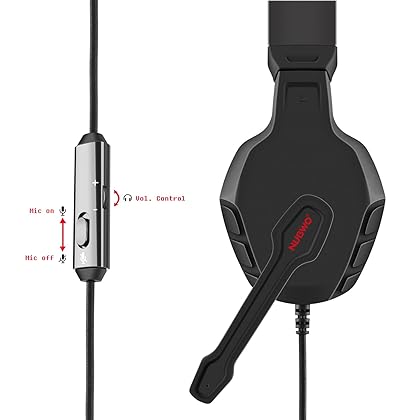 NUBWO U3 3.5mm Gaming Headset for PC, PS4, PS5, Laptop, Xbox One, Mac, iPad, Switch/ Computer Game , Over Ear Flexible Microphone Volume Control with Mic