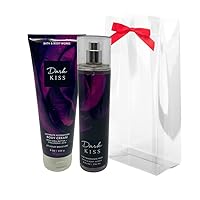 DARK KISS 2-piece Gift Set with a Red Bow for Holidays & Gifts - Fine Fragrance Mist & Ultimate Hydration Body Cream