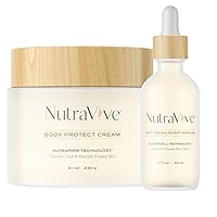 Skin Firming & Rejuvenation Duo: Body Protect Cream (8.1 Oz) & Anti-Aging Night Serum (1.7 Fl Oz) - Promotes Firm, Soft, and Supple Skin with Anti-Aging Benefits