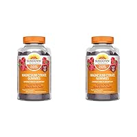 Sundown Magnesium Citrate Gummies, Supports Nerve, Bone & Muscle Health, Vegetarian, Raspberry Flavored, 60 Count (Pack of 2)