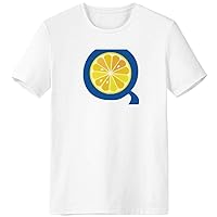 Q Alphabet Orange Fruit Cute Pattern T-Shirt Workwear Pocket Short Sleeve Sport Clothing